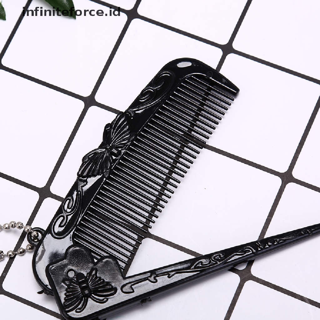 Sisir Rambut Lipat Portable Anti Statis Untuk Styling