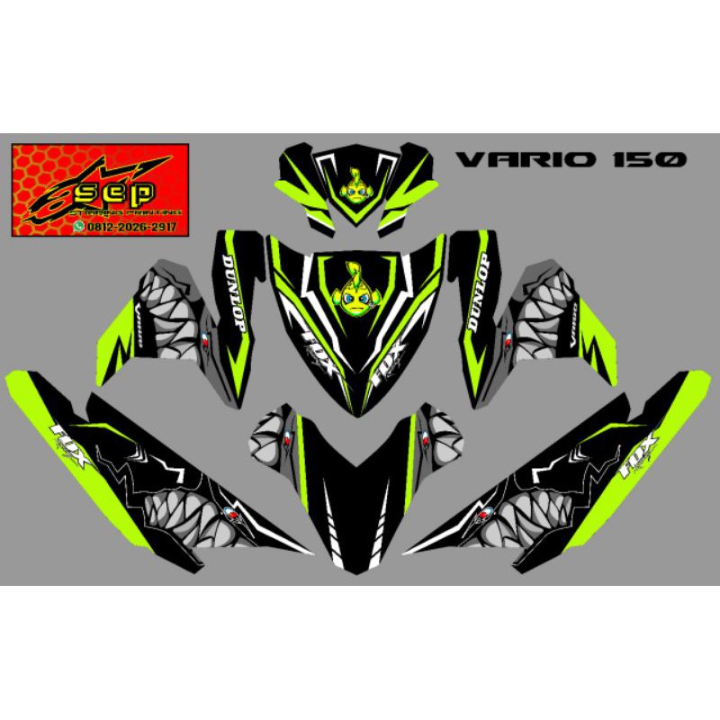 decal striping sticker stiker list body motor striping variasi motor honda vario 125/150 lama