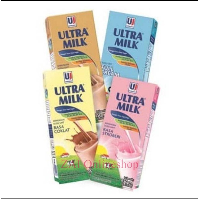 

Susu Ultra Milk Coklat / Full Cream / Stroberi /mocha 250ml