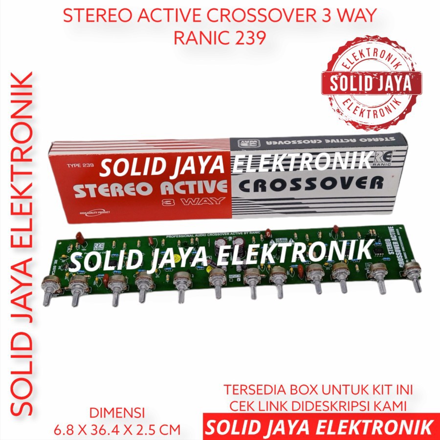 KIT CROSSOVER AKTIF 3 WAY STEREO - ACTIVE CROSOVER KROSOVER RANIC 239 ASLI ORIGINAL