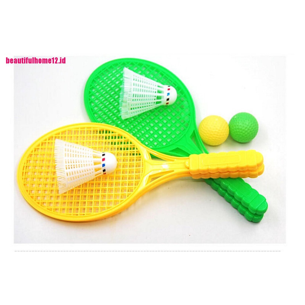 【beautifulhome12.id】1pair Child Badminton Tennis Racket Baby Sports Bed Toy Educational Toys