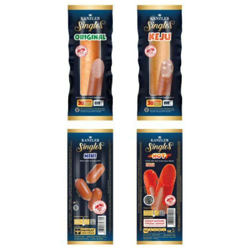 

Sosis Kanzler Singles Keju/Original/Mini/Hot 65 gr All Varian / Kimbo Probites 60 gr