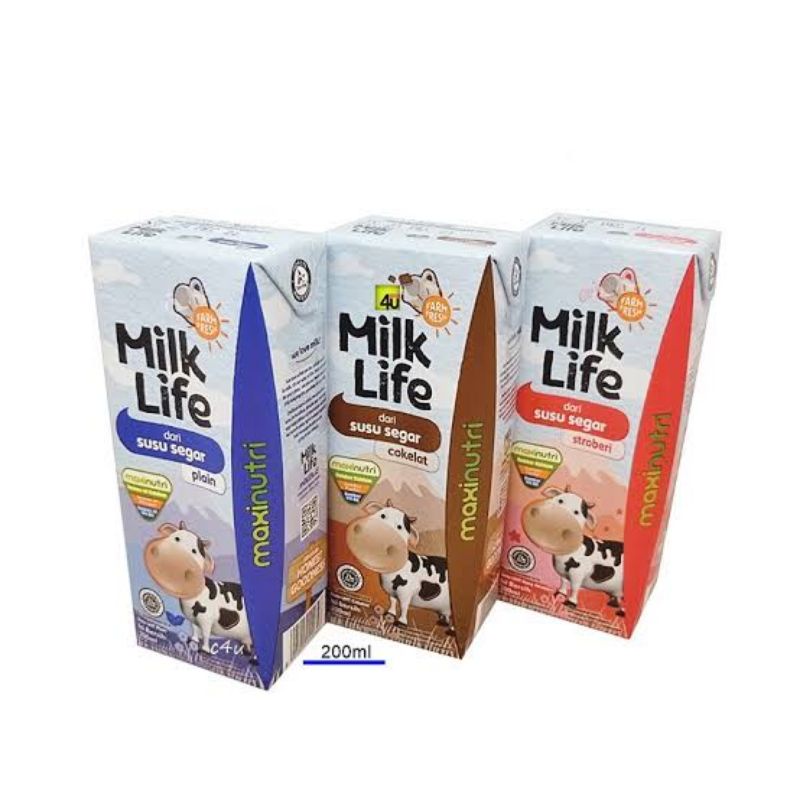 Susu Milk Life UHT 200ml (1dus = 24pc)