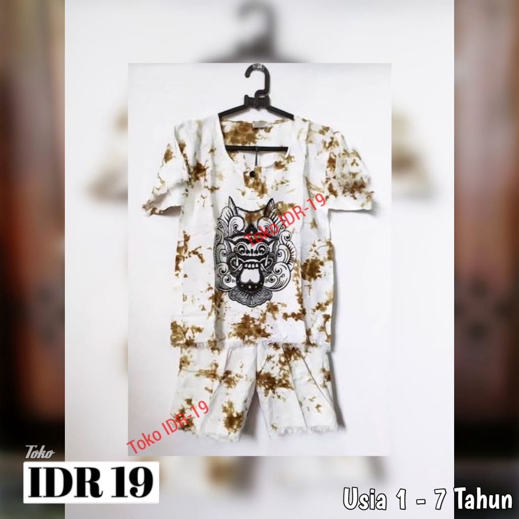 Setelan Baju Barong Putih Anak Usia 1 - 7 Tahun