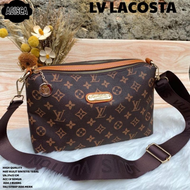 TAS IMPORT LV LACOSTA Bahan Kulit Sintetis Tebal Good Quality Bestseller