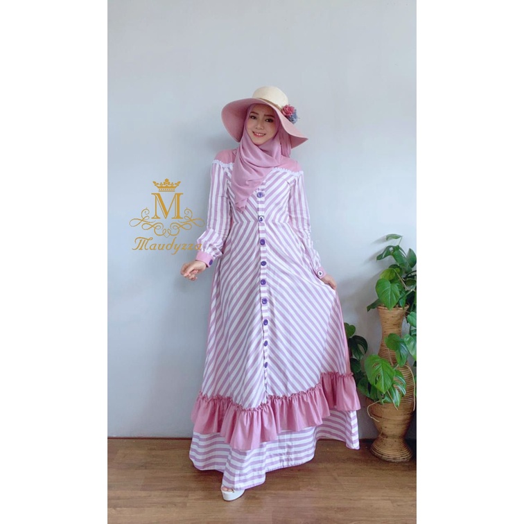 Gamis Wanita Terbaru / Gamis Remaja Kekinian / Gamis Pesta Maudyzza Nasya Lilac