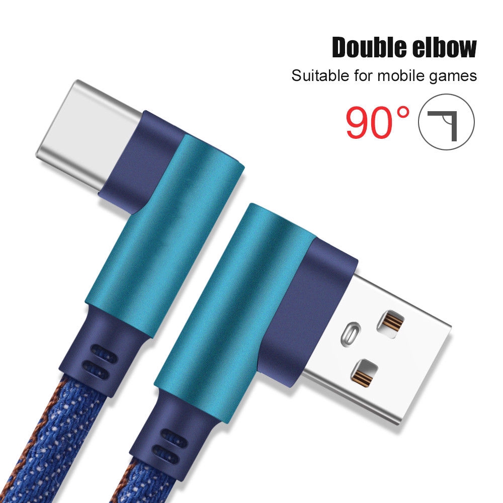 Kabel Data/Charger Usb Tipe C 3.1 Sudut Kanan 90 Derajat