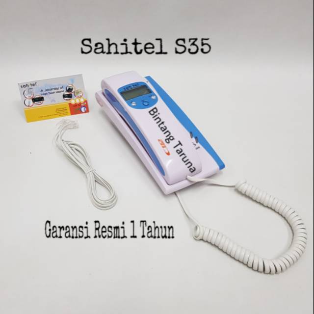 Telepon Kabel Sahitel S-35 Pesawat Telepon Sahitel S35 (Putih Biru)