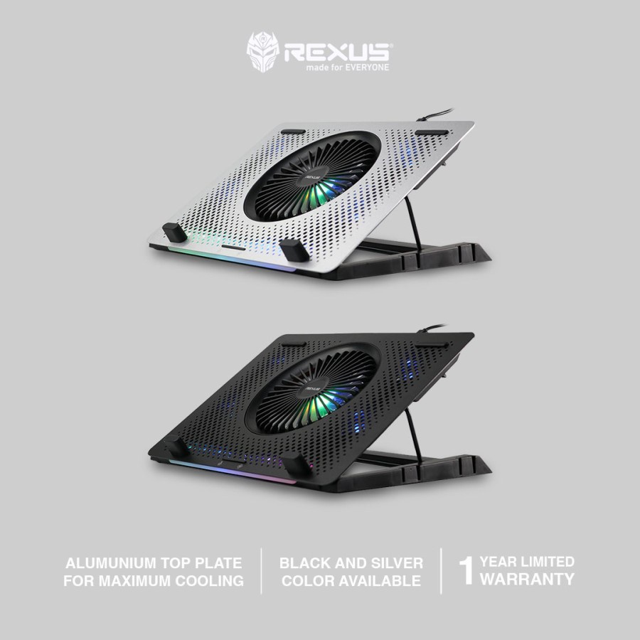 Rexus Cooling Pad Coolingpad Breeze B150 5 Fan With RGB