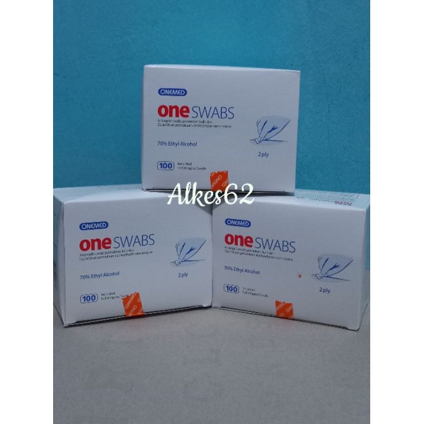 Onemed oneswabs isi 100 pcs / alkohol swab 70% onemed / tisu alkohol