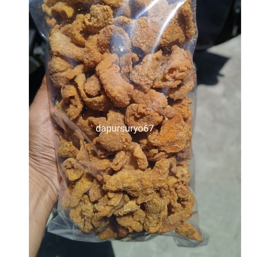 Kulit Ayam Crispy 1kg Super / Kripik Kulit Ayam 1kg