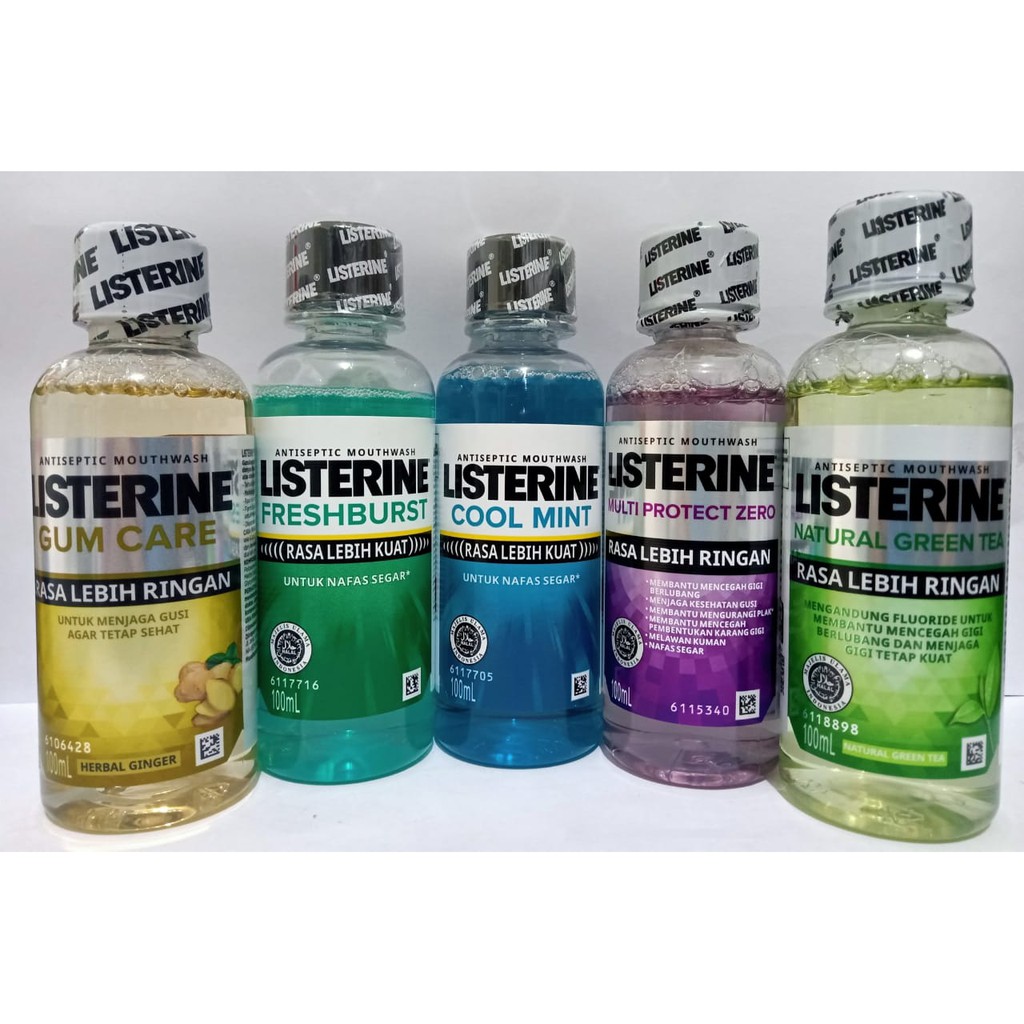 Listerine Obat Kumur 100 MLmembuat nafas lebih segarmenjaga gigi tetap kuat