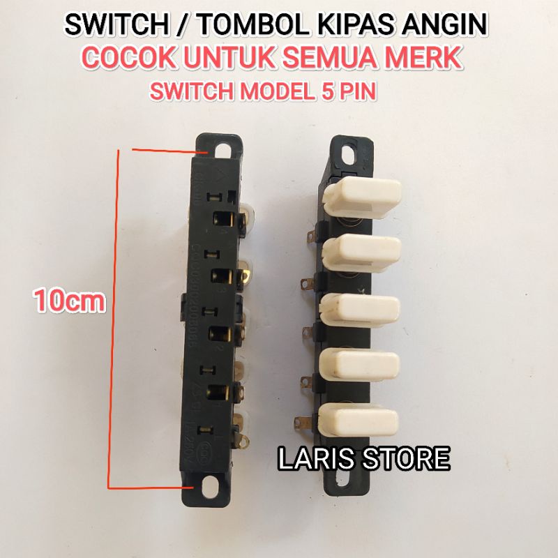 SWITCH / TOMBOL KIPAS ANGIN MULTI SEMUA MERK / UNIVERSAL MODEL 5 PIN