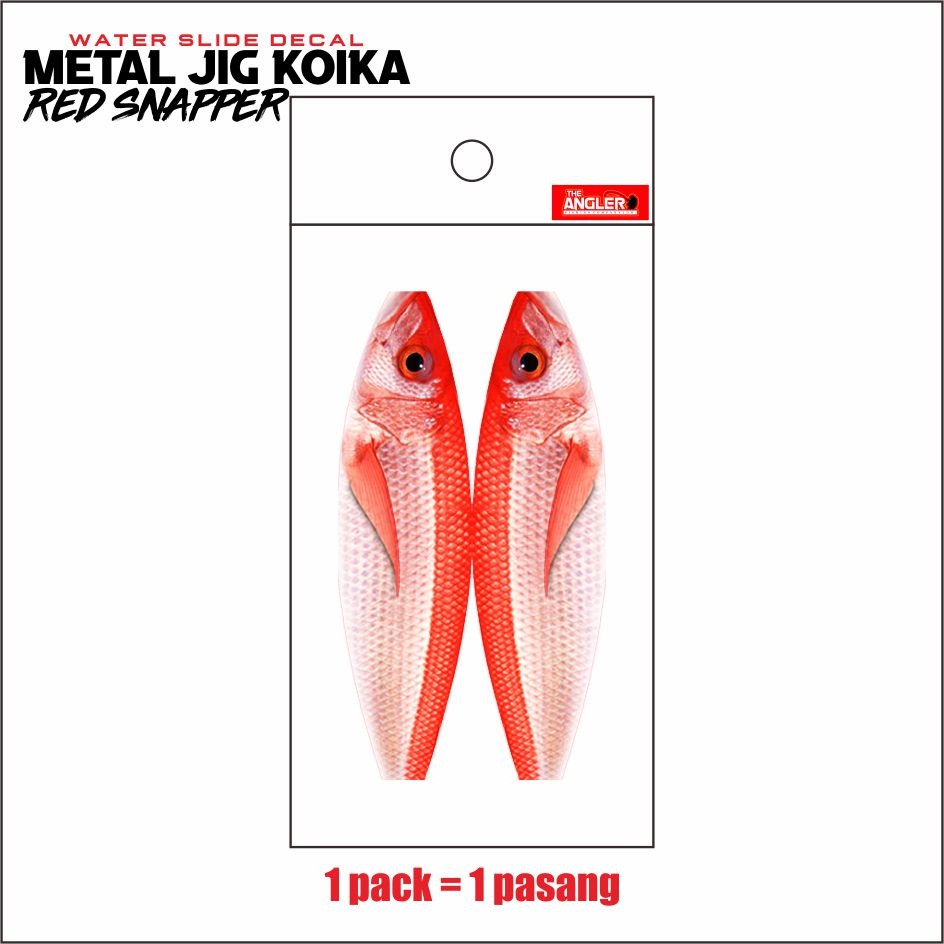 Koika Red Snapper Water Slide Decal Metal Jig 10g 20g 40g 60g 80g 100g 200g