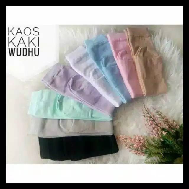 Kaos kaki wudhu muslimah warna warni