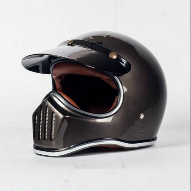 Helm Cakil Brawler Boulter Gun Metal Glossy