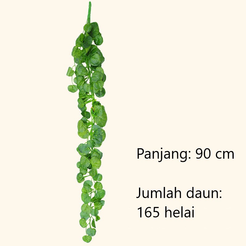 Kunataruma Daun Rambat Juntai Bunga Plastik Hias Artifisial-Daun LOTUS