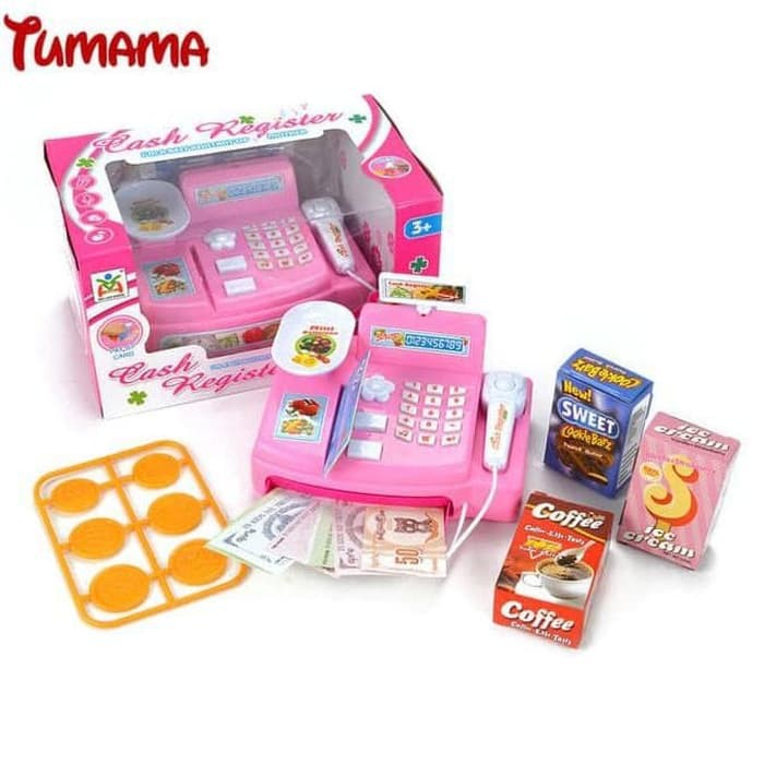 Mainan Edukasi Kasir Kasiran Pink Cash Register LS820A2 Anak Perempuan