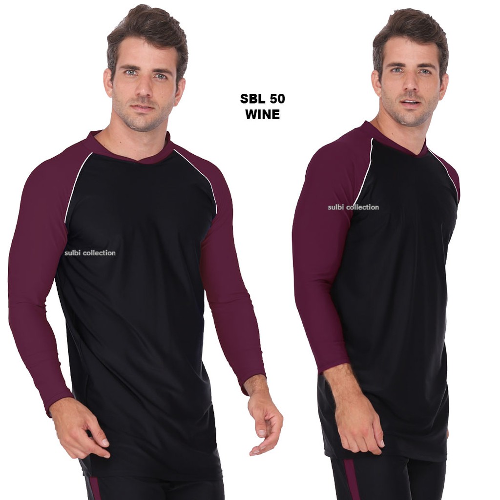 SULBI Baju Renang Pria FULL BODY Slim Fit Lengan Panjang SBL