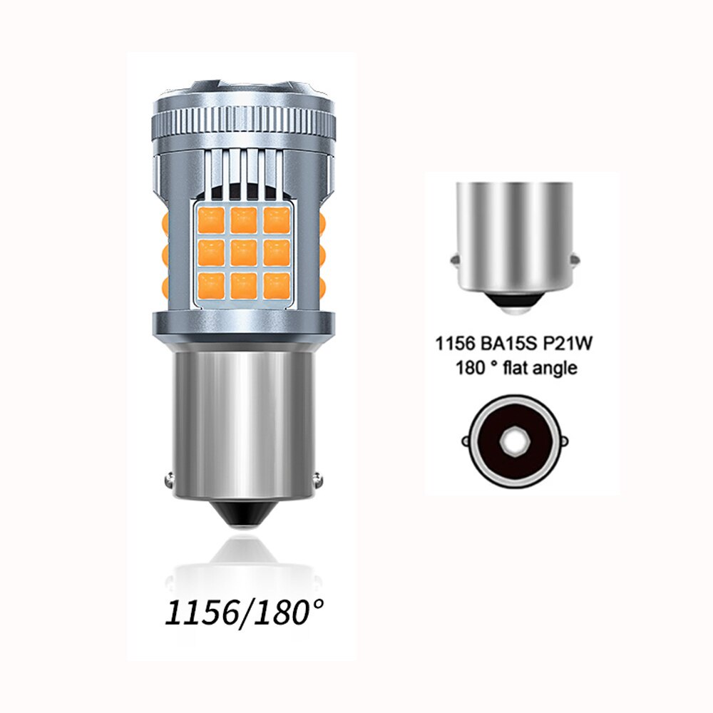 1pc Lampu LED 1156 1157 BAY15D P21 / 5W Canbus 3030SMD Dengan Kipas Angin Untuk DRL / Sein Mobil T20 7440 W21 / 5W 12V