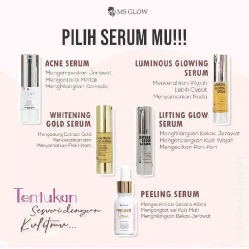 MS GLOW SERUM LUMINOUS SERUM | GOLD SERUM | LIFTING SERUM | ACNE SERUM | PEELING SERUM