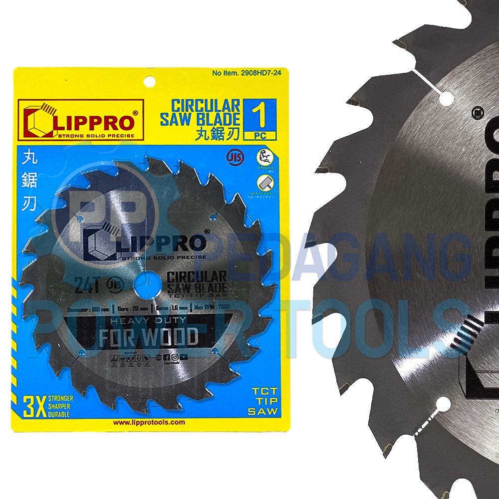 LIPPRO 7&quot; X 24T HD CIRCULAR SAW BLADE MATA GERGAJI PISAU POTONG KAYU