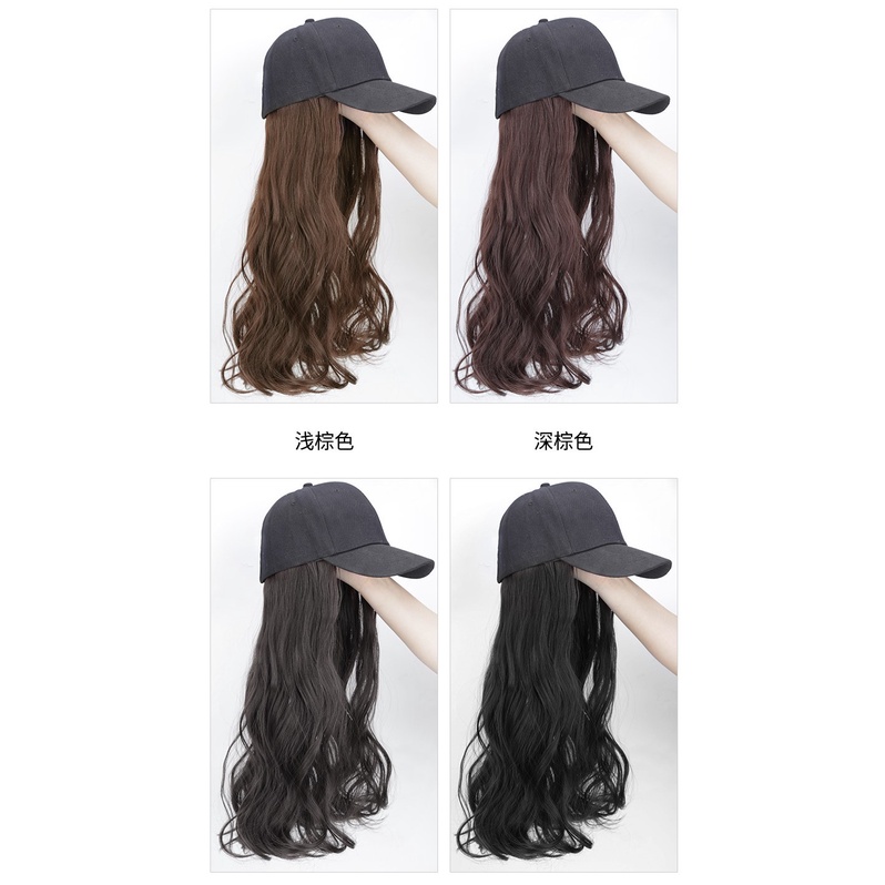 HTQ premium wig topi baseball tebal matte HQ half wig hat