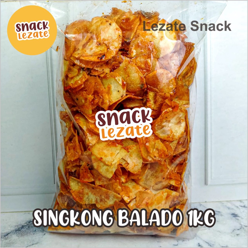 

Kripik Singkong Balado 1KG Kiloan Murah / Keripik Singkong Padang Pedas Manis / Bumbu Rujak Padang Sinjay Murah