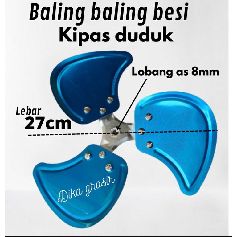 Baling baling kipas besi as 8mm 40cm as 8mm 27cm kipas