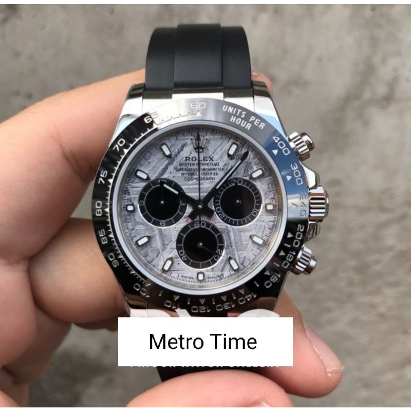 Rolex Daytona 116519LN Meteorite Dial On Oyesterflex Srap EWF 1:1 Free Strap
