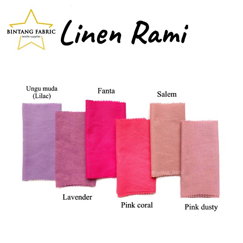Bahan Bintang Fabric Kain Katun Linen Rami 1 Meter Shopee Indonesia