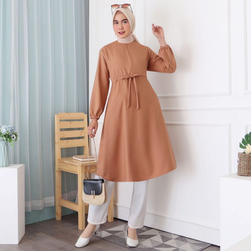 LONG TUNIK WANITA SK079/804/TUNIK MUSLIM BAHAN SHAKILA PREMIUM