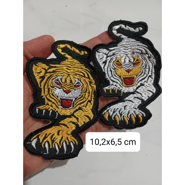 Patch bordir tiger/ macan aksesoris jaket