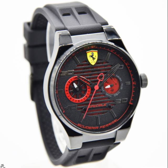 Jam Tangan Pria Ferrari 0830431 Rubber Karet Original Murah