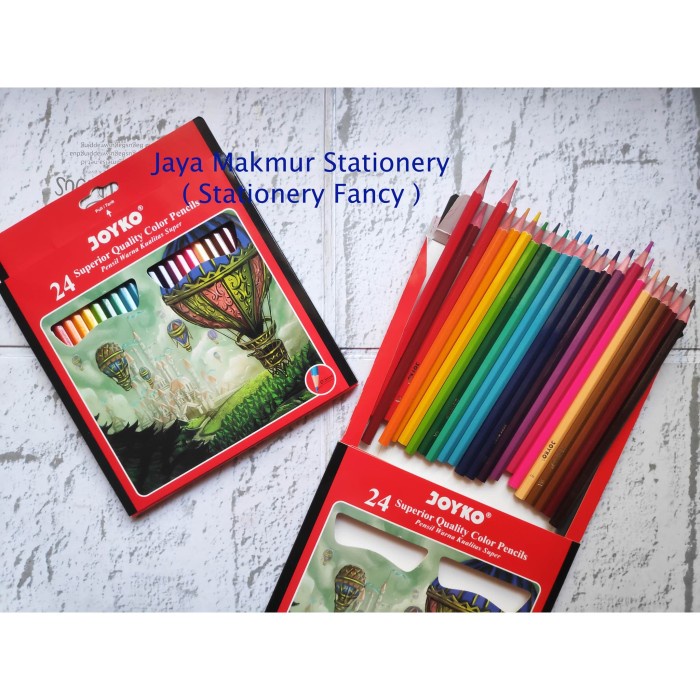 

Hemat Pensil Warna Joyko 24 Warna Cp-101 Trendi