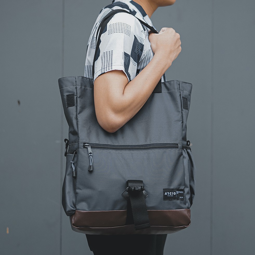 KANO GREY |MNM x ARCIO| Tas Selempang Pria Multifungsi Tas Jinjing Tote Sling Bag ORIGINAL