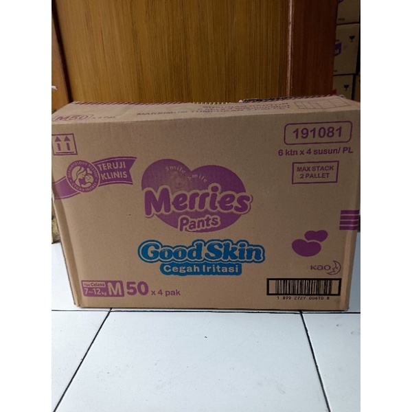 Merries jumbo karton M50/L44/XL38/XXL28