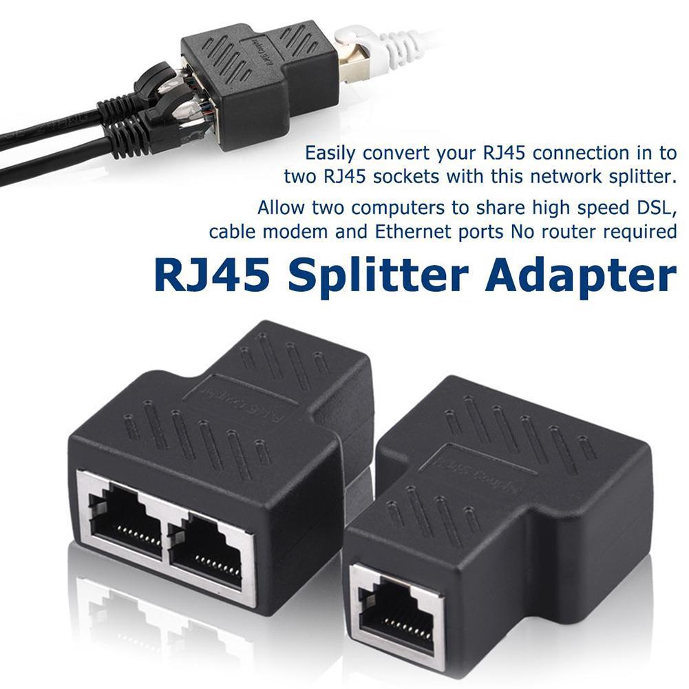 1 to 3 Sockel LAN Ethernet Netzwerk RJ45 Splitter Extender Adapter Verbinder