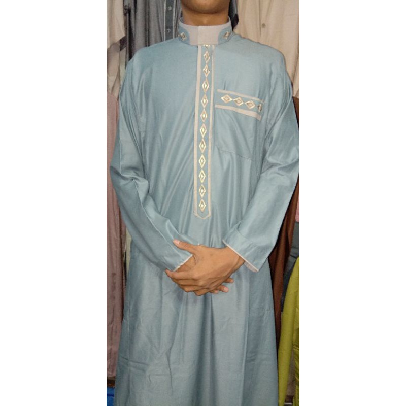 Jubah Daffah Al Forsan Asli Mesir Bahan Kain Katun Madinah