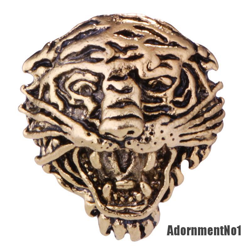 (Adornmentno1) Bros / Pin Bahan Metal Desain Kepala Harimau Gaya Vintage Untuk Aksesoris Kerah Pakaian Pria / Wanita