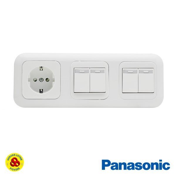 Panasonic Stop Kontak + Saklar 4 Gang Inbow WEJ7823 + 5531 Wide Series