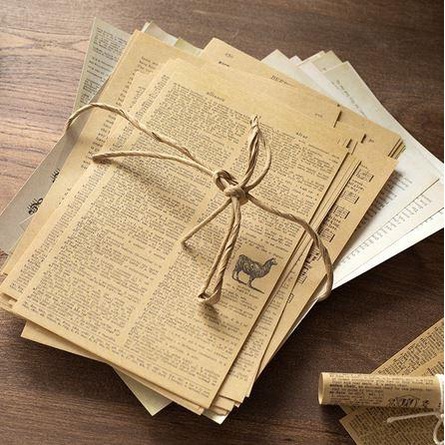 

Art Paper Vintage Scrapbook Paper Sheet - Various Book Page (57 Sheets)