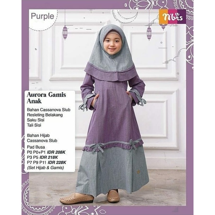 SALE GAMIS ANAK NIBRAS/ AURORA PURPLE