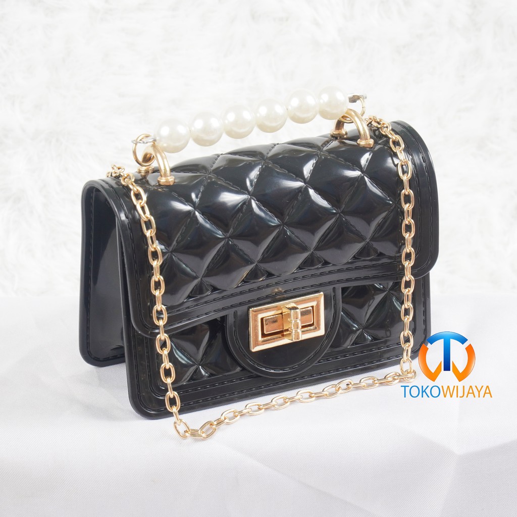 Tas Jelly Glossy Mini Classic Pearl | Tas Jelly Mutiara Classic Pearl | Tas Jelly Mini Rubber