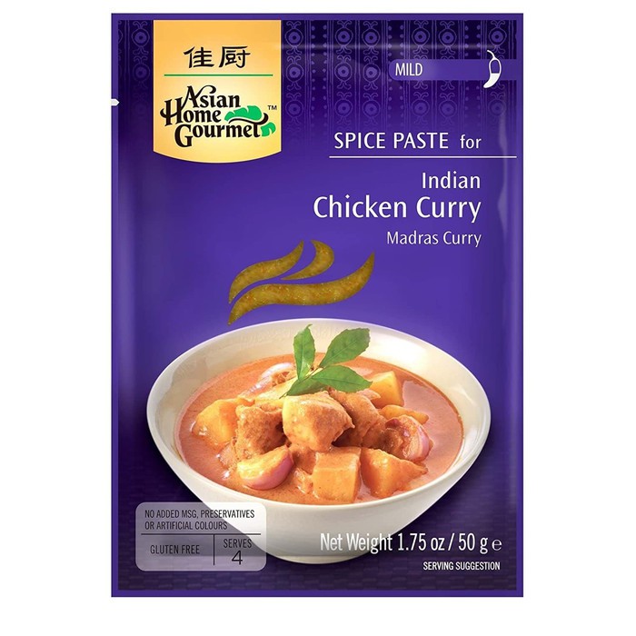 

Asian Home Gourmet Spice Paste Indian Chicken Curry Bumbu Instan Kari Ayam Sauce Saus Instant Spice