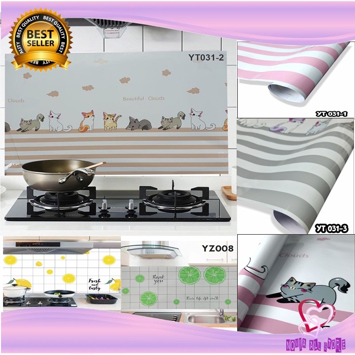 Wallpaper Kitchen Anti Api Air & Minyak Wallpaper Dapur Kitchen Set Kamar Mandi Wallpaper Premium Da