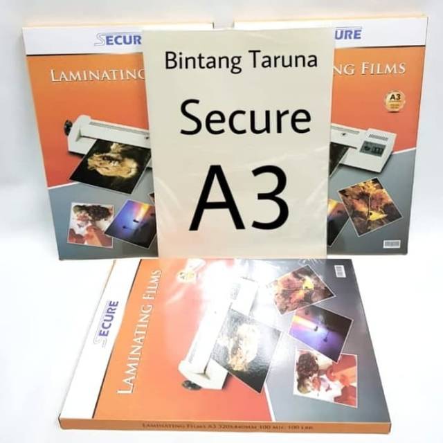 Laminating Film Secure A3 Plastik Laminating Pouch Secure A3 (100 Micron)