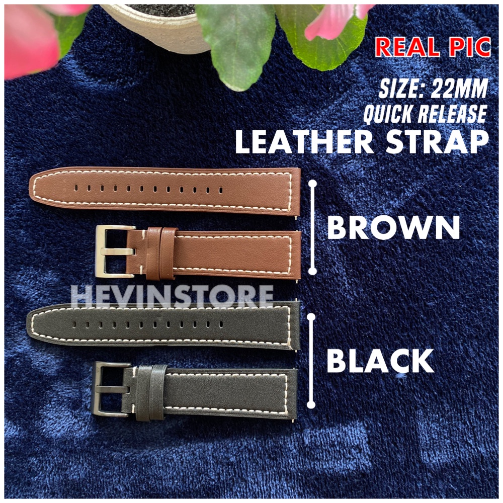 Leather Strap 22mm Quick Release Strap Watch Premium Quality