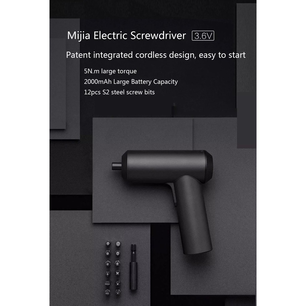 XIAOMI MIJIA Electric Cordless Screwdriver Sets 3.6V - MJDDLSD001QW - Obeng Elektrik dari XIAOMI