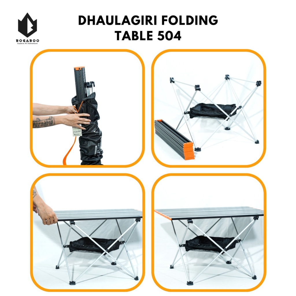 Meja Lipat Dhaulagiri - Folding Table 504- Meja Portable Piknik Camping Keluarga